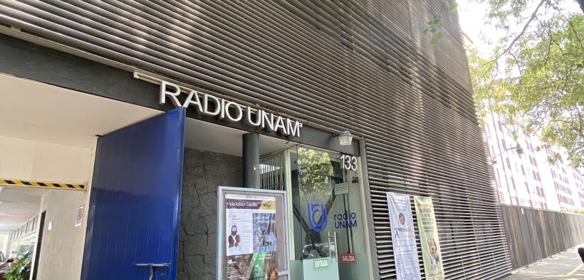 Fachada del edificio de Radio UNAM en la colonia Del Valle