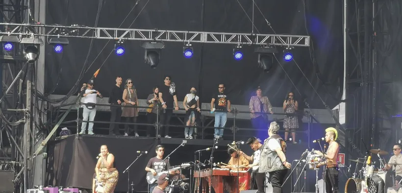 Ali Gua Gua participa en un concierto de cumbia en la Ciudad de México