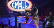 Luchadores del CMLL participantes en la presentación de la Carrera del Ring en Ciudad de México