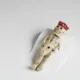 Escultura mexicana de papel maché con forma de esqueleto, imagen representativa del tema de la exposición