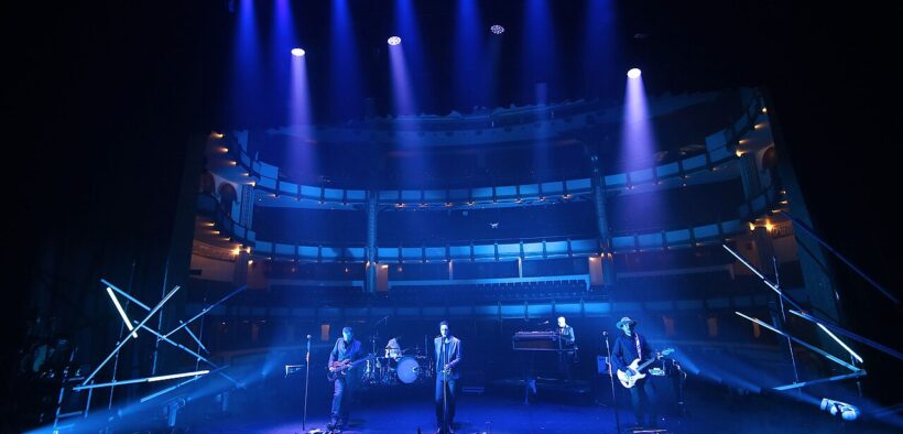 Fobia durante un ensayo para Noche de Primavera en el Teatro de la Ciudad Esperanza Iris, el 20 de marzo de 2020. Foto de archivo: no corresponde al Palacio de los Deportes en 2026 ni confirma su producción o alineación.