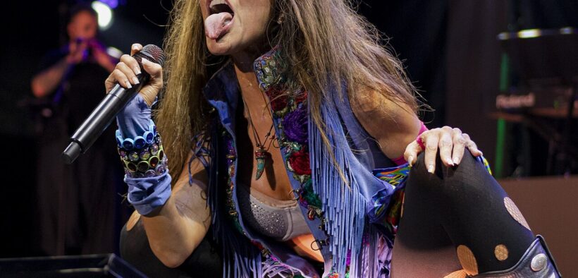 Gloria Trevi durante un concierto en agosto de 2022