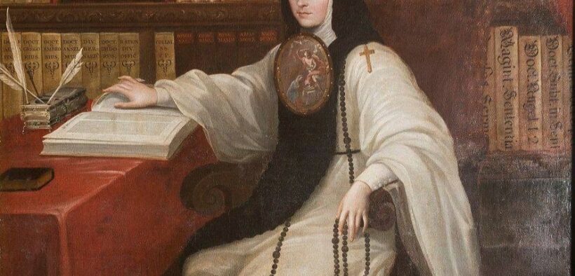 Retrato de Sor Juana Inés de la Cruz, figura histórica revisitada por la obra Juana Ramírez