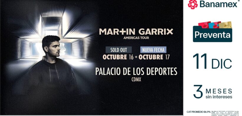 Martin Garrix durante un espectáculo con luces y láseres