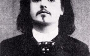 Alfred Jarry, autor de Ubú rey, en un retrato de 1896; imagen histórica, no fotografía del elenco de Teatro UNAM.