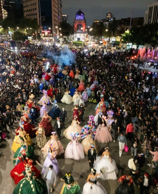 Elegancia mística inunda Paseo de la Reforma en el mega Desfile de Catrinas 2026