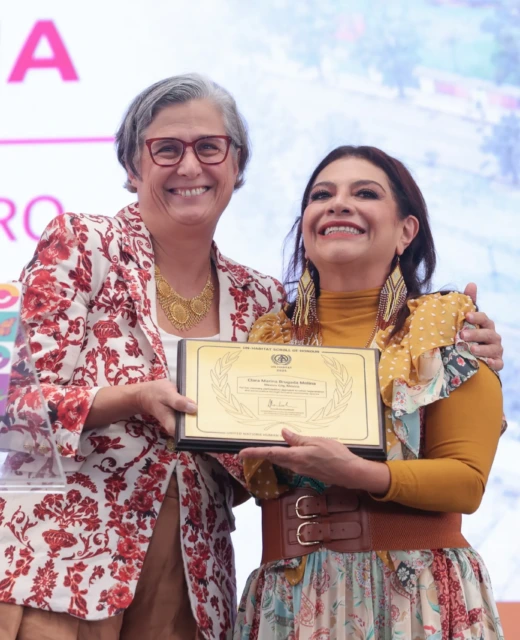 ONU-Hábitat entrega galardón mundial de innovación urbana a Clara Brugada por las Utopías